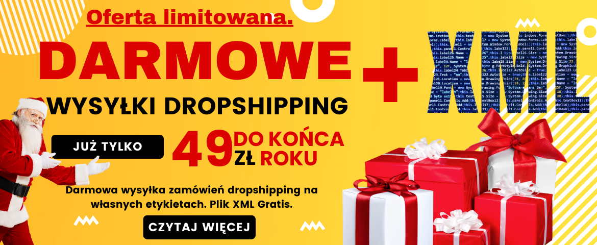 Promocja na darmowe wysyłki dropshipping + XML gratis