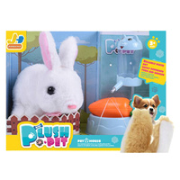 Królik interaktywny na baterie z akcesoriami dla dzieci zabawka edukacyjna