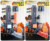 Pistolet 2w1 na kapiszony i kulki zabawka dla dzieci replika strzałki