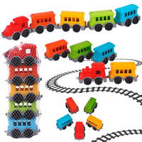 POCIĄG MINI Z WAGONIKAMI KOLOROWE WAGONY NAUKA POPRZEZ ZABAWĘ TECHNOK