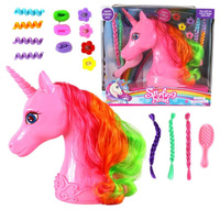 Kucyk Konik Głowa do Stylizacji Włosów Zabawka Dla Dzieci z Akcesoriami