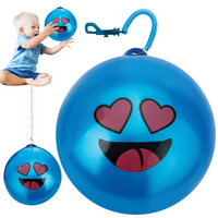 Piłka Gumowa Z Uroczą Minką Zestaw Na Sprężynce Z Karabińczykiem Dmuchana