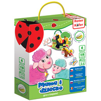 Gra Edukacyjna Rzepy Plansze Mama i Dziecko Ślady Układanka Roter Kafer