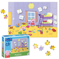 PUZZLE "ŚWINKA PEPPA" ZABAWA 60 ELEMENTÓW KOLOROWA UKŁADANKA DLA DZIECI