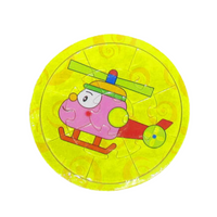 Puzzle drewniane okrągłe 13 elementów edukacyjne dla dzieci układanka