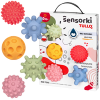 Piłeczki Sensoryczne Sensorki 5 Sztuk Bez dziurki Pastelowe Zestaw Piłek