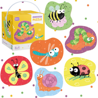 Puzzle 2-3-4 Elementy "Owady" Układanka Zestaw Edukacyjny Dla Dzieci