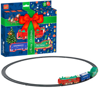 Kolejka świąteczna na baterie 13 elementów zestaw interaktywny dla dzieci