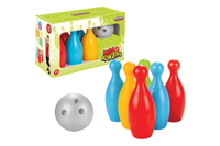 KRĘGLE DLA DZIECI KOLOROWE 6 SZT + KULA GRA