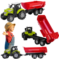 TRAKTOR CIĄGNIK Z PRZYCZEPĄ MASZYNA ROLNICZA FARMA