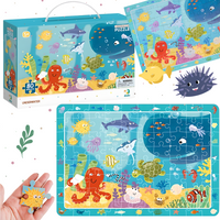 PUZZLE OBSERWACYJNE OCEAN 80 ELEMENTÓW PODWODNY ŚWIAT UKŁADANKA DLA DZIECI