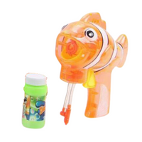 Pistolet na bańki interaktywny rybka na baterie dla dzieci zabawka