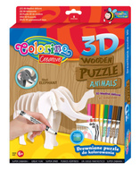 Colorino creative puzzle drewniane 3d - 12 WZORÓW