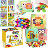 UKŁADANKA GUZIKOWA MOZAIKA DLA DZIECI MONTESSORI TRENING MAŁEJ RĄCZKI 249EL