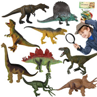 Figurki dinozaury gumowe zestaw duży 9 sztuk edukacyjne dla dzieci