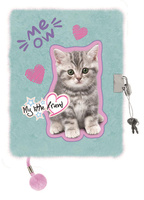 Pamiętnik z kłódką "włochacz" A5 96 kartek MY LITTLE FRIEND, MINT KITTY
