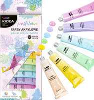 FARBY AKRYLOWE PASTELOWE W TUBACH 12KOL 12ML ZESTA