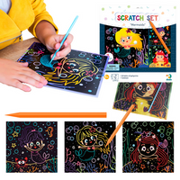 Zdrapka Artystyczna "Syrenki" Wydrapywanka Metoda Scratch Zestaw Dla Dzieci