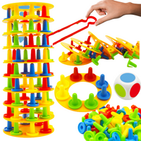 GRA ZRĘCZNOŚCIOWA WIEŻA WYCIĄGANIE KRĄŻKÓW KLOCKI
