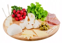 DESKA DO PIZZY 30 cm OBROTOWA SERÓW DREWNO TACA