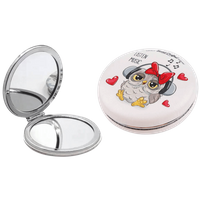 LUSTERKO KIESZONKOWE DO TOREBKI NA PREZENT OKRĄGŁE OTWIERANE SOWA 1szt