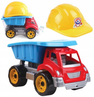 WYWROTKA AUTO +KASK ZESTAW DO PIASKU DLA DZIECI