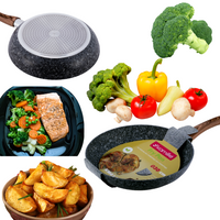 PATELNIA GRANITOWA SOLIDNA GRUBA INDUKCJA GAZ 30CM