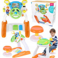 Symulator Jazdy Efekty Dźwiękowe Świetlne Kierownica Krzesełko Zestaw