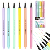 CIENKOPISY PASTELOWE 6 KOLORÓW 48 SZT. KIDEA