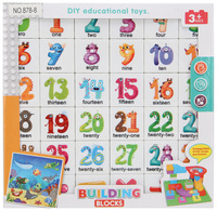 UKŁADANKA KLOCKI CYFERKI NAUKA ANGIELSKIEGO NAUKA LICZENIA 36 ELEMENTÓW
