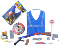 PRZEBRANIE ZESTAW POLICJANT STRÓJ KAMIZELKA AKCESO