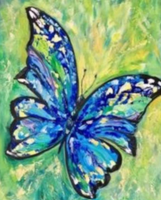 DUŻY OBRAZ MALOWANIE PO NUMERACH 40X50 MOTYL +RAMA