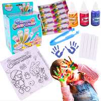 Zestaw Artystyczny Kreatywny Nauka Kolorów Malowanie Farbki Wodne Markery