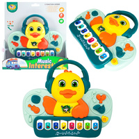 Pianinko muzyczne kaczka interaktywne dla dzieci edukacyjne dźwiękowe