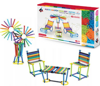 KLOCKI MAŁYCH GENIUSZY KONSTRUKCYJNE PATYKI 360 EL