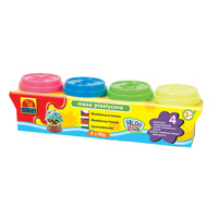 Masa plastyczna 4 małe tuby kreatywna zabawa dla dzieci elastyczna