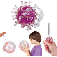 GNIOTEK PIŁKA DMUCHANA WIRUS Z UCHWYTEM NADMUCHIWANY ZABAWKA DO ODBIJANIA