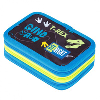 Piórnik szkolny potrójny z wyposażeniem PC5 DINOSAUR