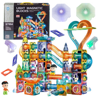 ZESTAW KLOCKI MAGNETYCZNE KONSTRUKCYJNE ŚWIECĄCE ZJEŻDŻALNIA ZAMEK 202 EL