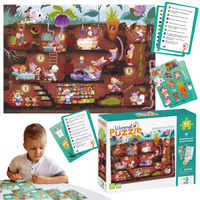 Puzzle "Wimmelpuzzle - Podziemne Miasto" Układanka 60 Elementów Karty