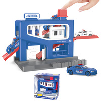 Parking Policyjny Garaż Z Autkiem Metalowym Zestaw Edukacyjny Dla Dzieci Pr