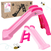 DUŻA ZJEŻDŻALNIA KOLOROWA Z DRABINKĄ OGRANICZNIKI ŁATWE SKŁADANIE