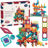 Kolorowe Klocki Magnetyczne Puzzle Konstrukcyjne Budowle Kulki Zjeżdżalnie