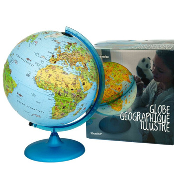 Globus Safari podświetlany ze zwierzętami 30 cm