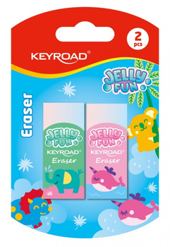 Gumka do ścierania KEYROAD Jelly Fun 2 szt. blister 1szt.mix