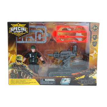 Zestaw wojskowy dla dzieci figurki żołnierzy akcesoria w pudełku