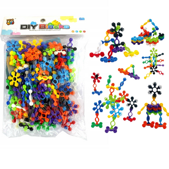 Klocki Konstrukcyjne Słonecznik Kółka Gwiazdki Prezent Dla Dzieci El. 326