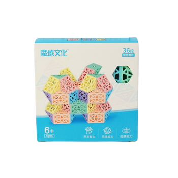 Układanka Magiczna Zabawka Logiczna Edukacyjna Kolorowa 36 Elementów