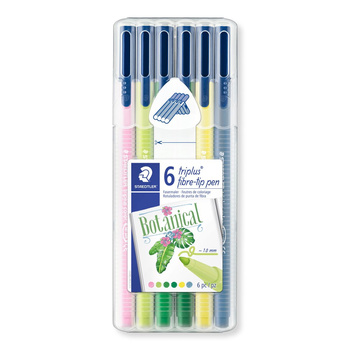 Flamaster Triplus 1 mm 6 szt. w etui Botanical Staedtler