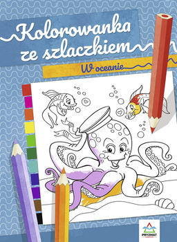W oceanie. Kolorowanka ze szlaczkiem